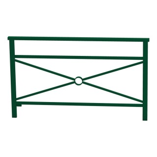 Barrière main courante Venise Procity, cadre simple croix, L 1500 x 900 mm - Scellement direct - Vert mousse