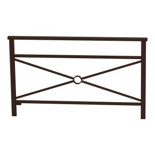 Barrière main courante Venise Procity, cadre simple croix, L 1500 x 900 mm - Scellement direct - Brun chocolat