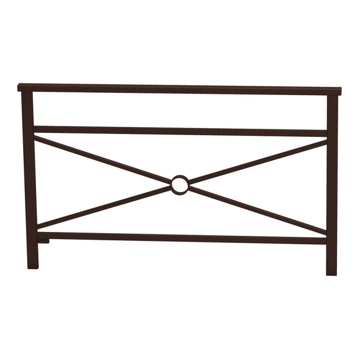 Barrière main courante Venise Procity, cadre simple croix, L 1500 x 900 mm - Scellement direct - Brun chocolat