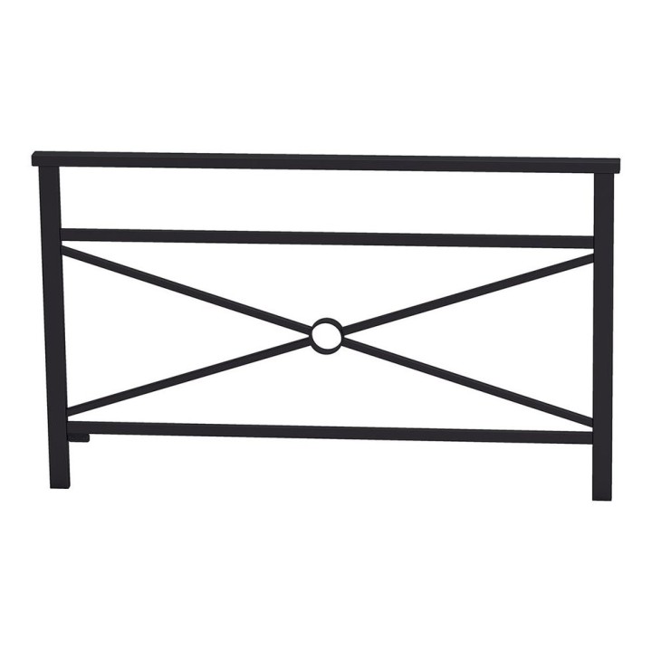 Barrière main courante Venise Procity, cadre simple croix, L 1500 x 900 mm - Scellement direct - Noir foncé