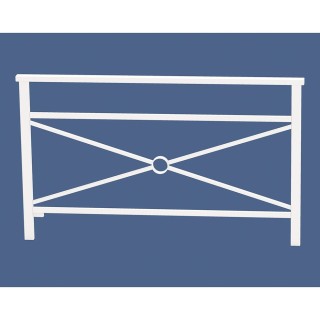 Barrière main courante Venise Procity, cadre simple croix, L 1500 x 900 mm - Scellement direct - Blanc pur