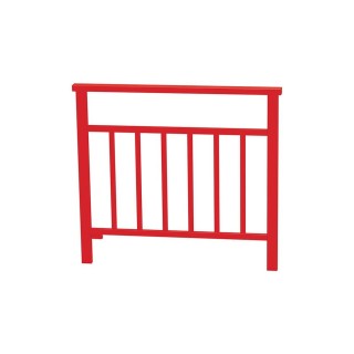 Barrière main courante Venise Procity, cadre barreaux, L 1000 x 900 mm - Scellement direct - Rouge signalisation