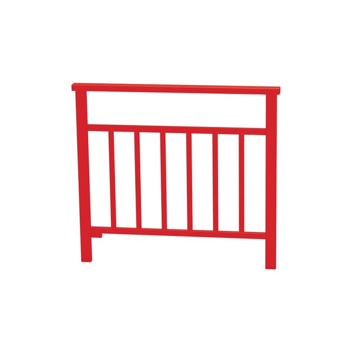 Barrière main courante Venise Procity, cadre barreaux, L 1000 x 900 mm - Scellement direct - Rouge signalisation