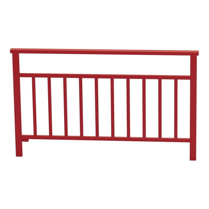 Barrière main courante Venise Procity, cadre barreaux, L 1500 x 900 mm - Scellement direct - Rouge pourpre