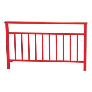 Barrière main courante Venise Procity, cadre barreaux, L 1500 x 900 mm - Scellement direct - Rouge signalisation