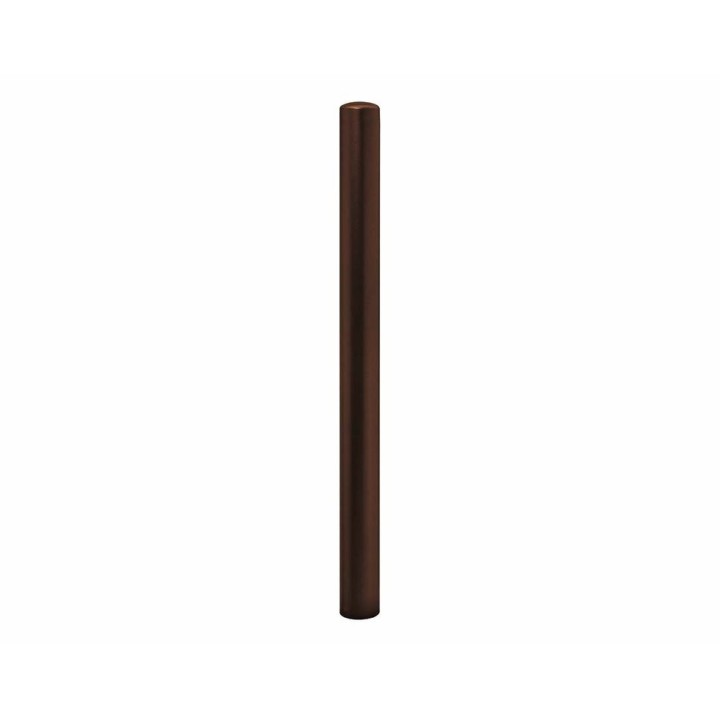 Potelet Carrefour Procity, Ø 76 mm, peint/zinc, haut. hors sol 1000 mm - Brun chocolat