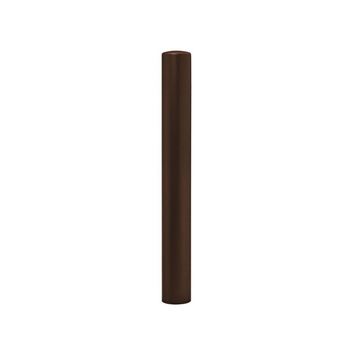 Potelet Carrefour Procity, Ø 114 mm, peint/zinc, haut. hors sol 1000 mm - Brun chocolat