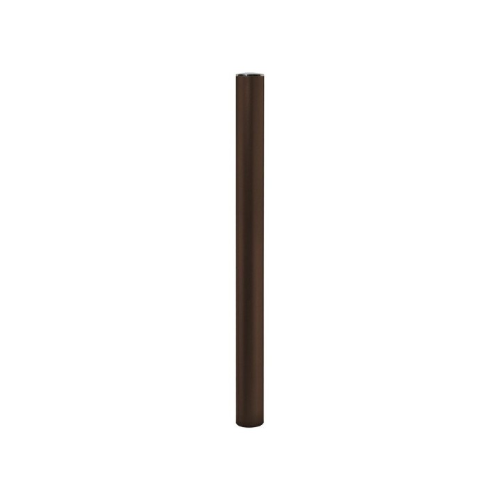 Potelet Province Inox brossé Procity, Ø 76 mm, peint/zinc, fixation scellement, haut. hors sol 1010 mm - Brun chocolat