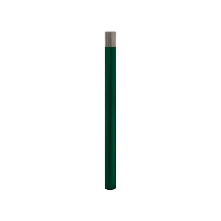Potelet Inox brossé haute visibilité Procity, Ø 76 mm, peint/zinc, haut. hors sol 1300 mm - Vert mousse