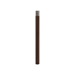 Potelet Inox brossé haute visibilité Procity, Ø 76 mm, peint/zinc, haut. hors sol 1300 mm -Brun chocolat