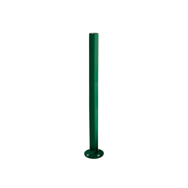 Potelet Inox brossé inclinable Amortichoc Procity, Ø 76 mm, peint/zinc, haut. hors sol 1010 mm - Vert mousse