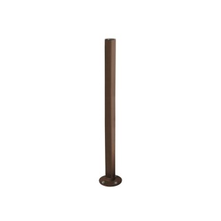 Potelet Inox brossé inclinable Amortichoc Procity, Ø 76 mm, peint/zinc, haut. hors sol 1010 mm - Brun chocolat