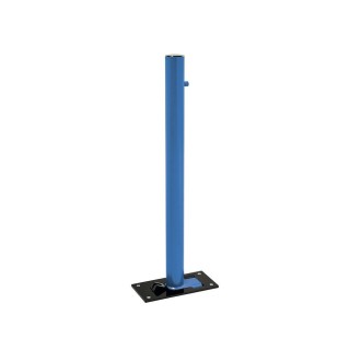Potelet Inox brossé rabattable Solibloc Procity, Ø 76 mm, peint/galva, garde au sol 114 mm - Bleu gentiane