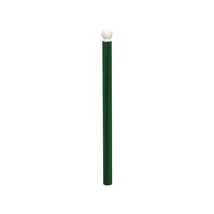 Potelet Boule haute visibilité Procity, Ø 76 mm, peint/zinc, haut. hors sol 1302 mm - Vert moussee/Blanc pur
