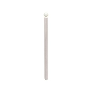 Potelet Boule haute visibilité Procity, Ø 76 mm, peint/zinc, haut. hors sol 1302 mm - Gris soie/Blanc pur