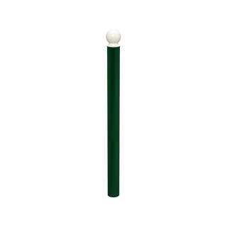 Potelet Boule haute visibilité Procity, Ø 114 mm, peint/zinc, haut. hors sol 1343 mm - Vert moussee/Blanc pur