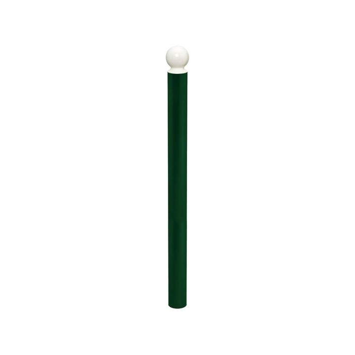 Potelet Boule haute visibilité Procity, Ø 114 mm, peint/zinc, haut. hors sol 1343 mm - Vert moussee/Blanc pur