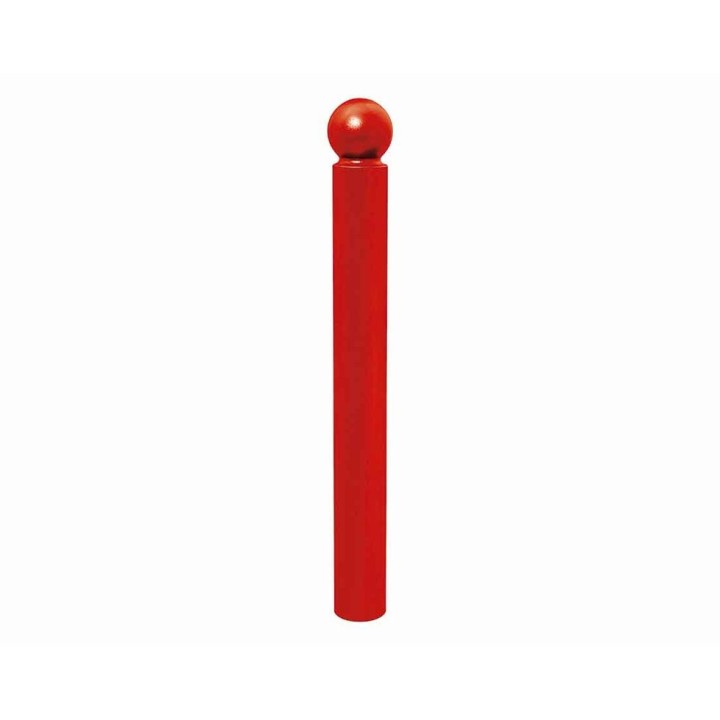 Potelet Province Boule Procity, Ø 114 mm, peint/zinc, fixation scellement, haut. hors sol 1143 mm - Rouge signalisation