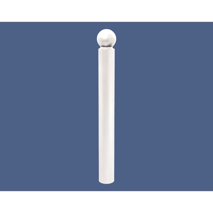 Potelet Province Boule Procity, Ø 114 mm, peint/zinc, fixation scellement, haut. hors sol 1143 mm - Blanc pur