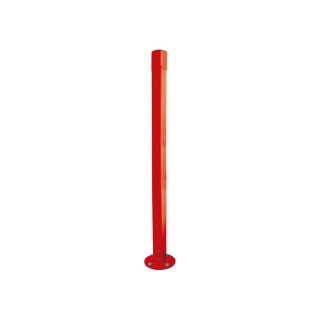 Potelet Carrefour inclinable Amortichoc Procity, Ø 76 mm, peint/zinc, haut. hors sol 1000 mm - Rouge signalisation