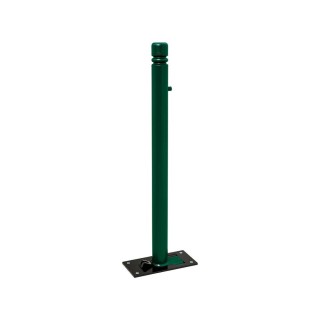 Potelet Province rabattable Solibloc City Procity, Ø 76 mm, garde au sol 98 mm, clé triangle 14 - vert mousse