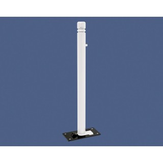 Potelet Province rabattable Solibloc City Procity, Ø 76 mm, garde au sol 98 mm, clé triangle 14 - Blanc pur