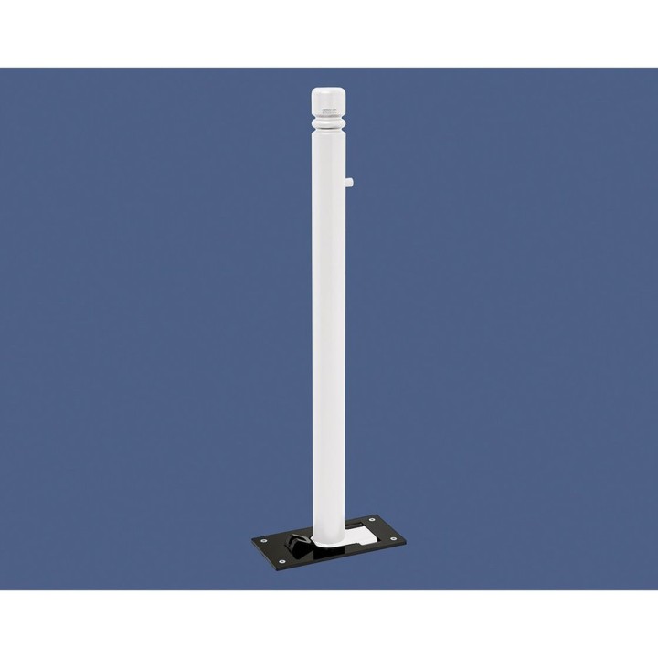 Potelet Province rabattable Solibloc City Procity, Ø 76 mm, garde au sol 98 mm, clé triangle 14 - Blanc pur