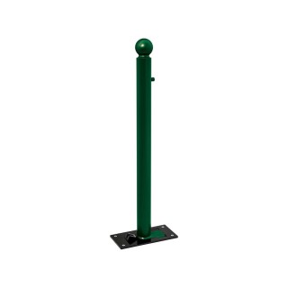 Potelet Province rabattable Solibloc Boule Procity, Ø 76 mm, garde au sol 105 mm, clé triangle 14 - Vert mousse