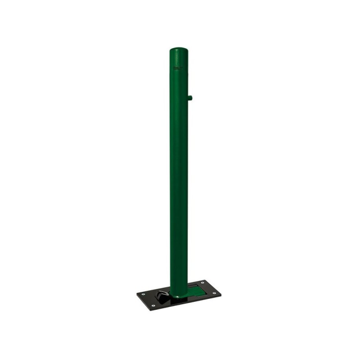 Potelet Province rabattable Solibloc Carrefour, Ø 76 mm, garde au sol 114 mm, Peint/galva - Vert mousse