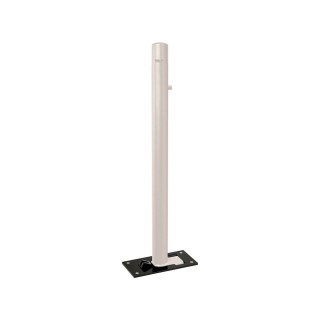 Potelet Province rabattable Solibloc Carrefour, Ø 76 mm, garde au sol 114 mm, Peint/galva - Gris soie