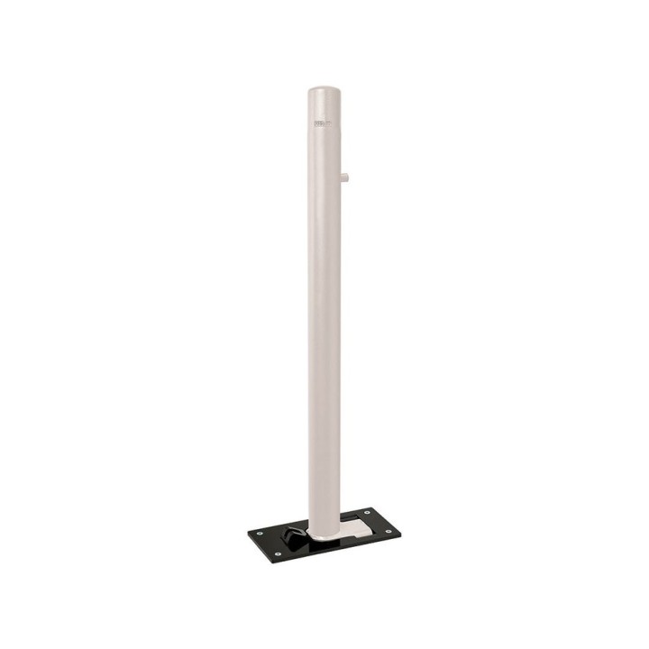 Potelet Province rabattable Solibloc Carrefour, Ø 76 mm, garde au sol 114 mm, Peint/galva - Gris soie