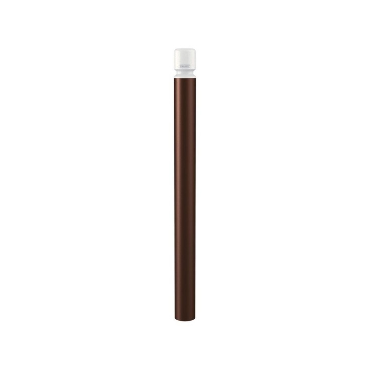 Potelet Agglo haute visibilité Procity, Ø 102 mm, Haut. hors sol 1300 m - Brun chocolat