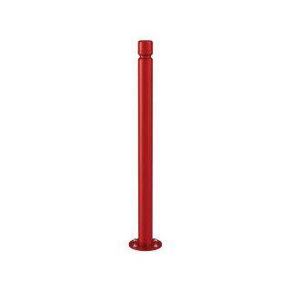 Potelet inclinable Amortichoc Agglo Procity, Ø 76 mm Haut. hors sol 1100 m - Rouge pourpre