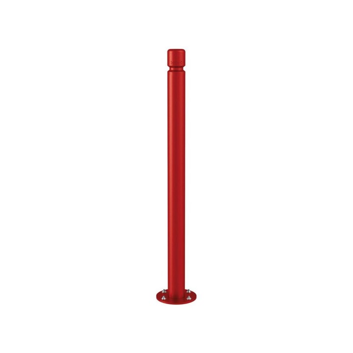 Potelet inclinable Amortichoc Agglo Procity, Ø 76 mm Haut. hors sol 1100 m - Rouge pourpre