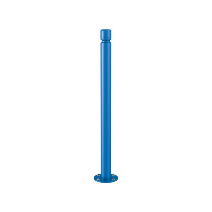 Potelet inclinable Amortichoc Agglo Procity, Ø 76 mm Haut. hors sol 1100 m - Bleu gentiane