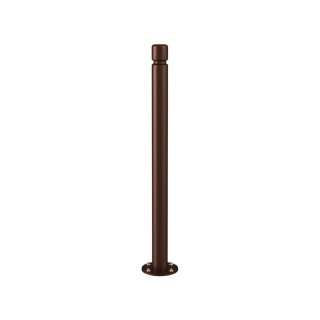 Potelet inclinable Amortichoc Agglo Procity, Ø 76 mm Haut. hors sol 1100 m - Brun chocolat
