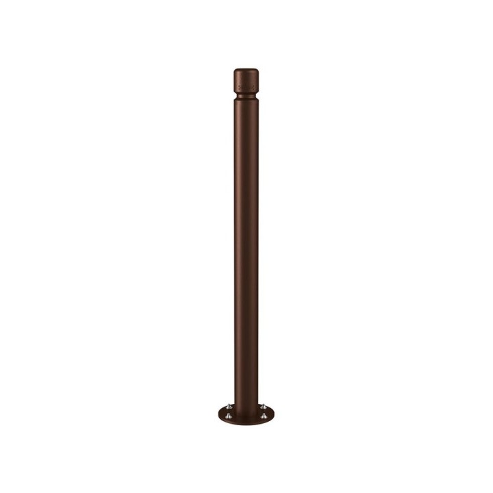Potelet inclinable Amortichoc Agglo Procity, Ø 76 mm Haut. hors sol 1100 m - Brun chocolat
