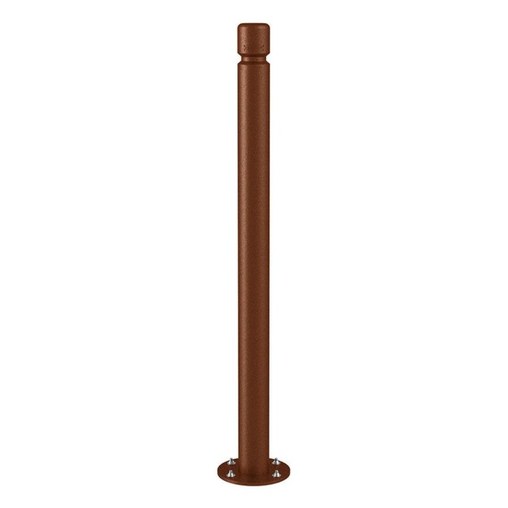 Potelet inclinable Amortichoc Agglo Procity, Ø 76 mm Haut. hors sol 1100 m - Aspect Corten