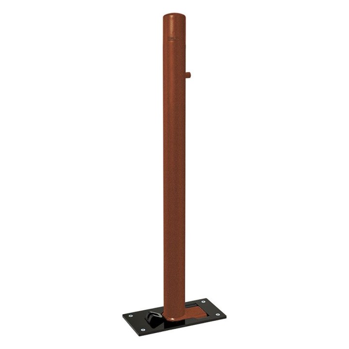 Potelet Province rabattable Solibloc Carrefour, Ø 76 mm, garde au sol 114 mm, Peint/galva - Aspect Corten