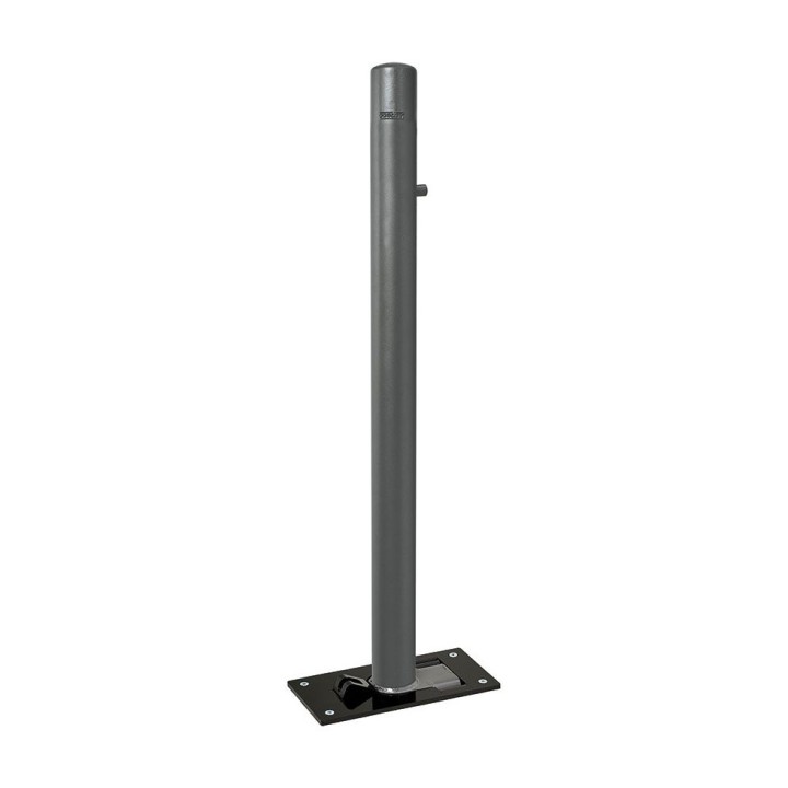 Potelet Province rabattable Solibloc Carrefour, Ø 76 mm, garde au sol 114 mm, Peint/galva - Gris Procity