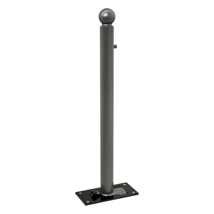 Potelet Province rabattable Solibloc Boule Procity, Ø 76 mm, garde au sol 105 mm, clé triangle 14 - Gris Procity