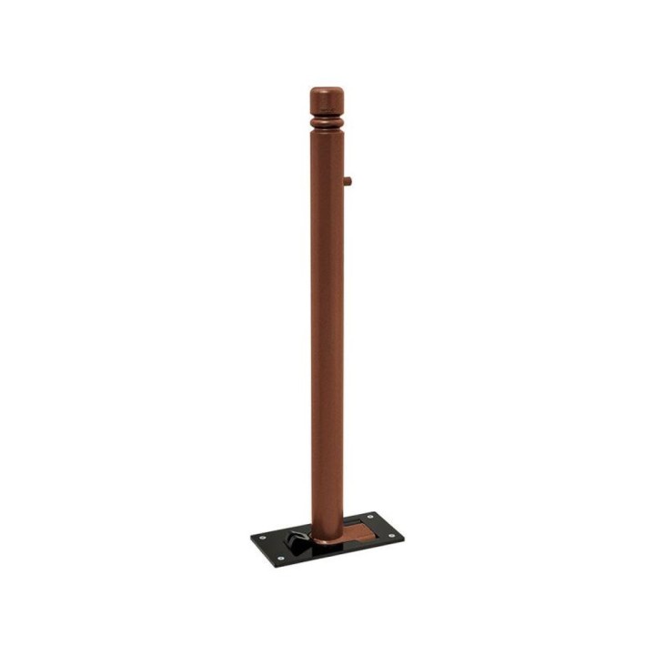 Potelet Province rabattable Solibloc City Procity, Ø 76 mm, garde au sol 98 mm, clé triangle 14 - Aspect Corten