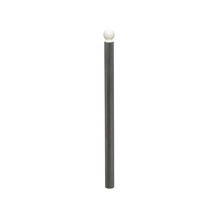 Potelet Boule haute visibilité Procity, Ø 114 mm, peint/zinc, haut. hors sol 1343 mm - Gris Procity/Blanc pur