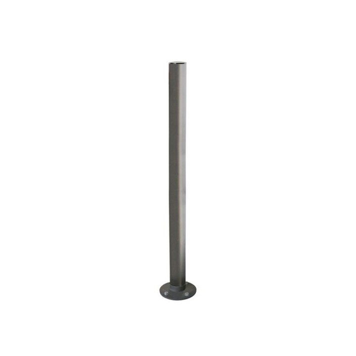 Potelet Inox brossé inclinable Amortichoc Procity, Ø 76 mm, peint/zinc, haut. hors sol 1010 mm - Gris Procity