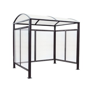 Abri vélos Voûte "M" Procity, initial + bardages fond + latéraux en polycarbonate -Version standard - Noir foncé