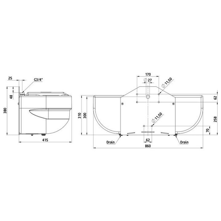 Abreuvoir double à flotteur S60 Kerbl