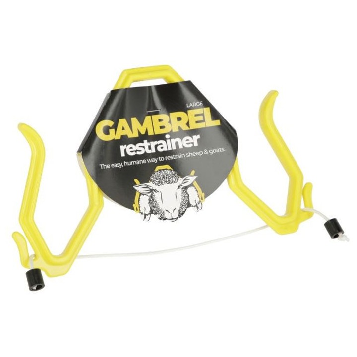Entrave Gambrel grande taille jaune pour moutons et chèvres Kerbl