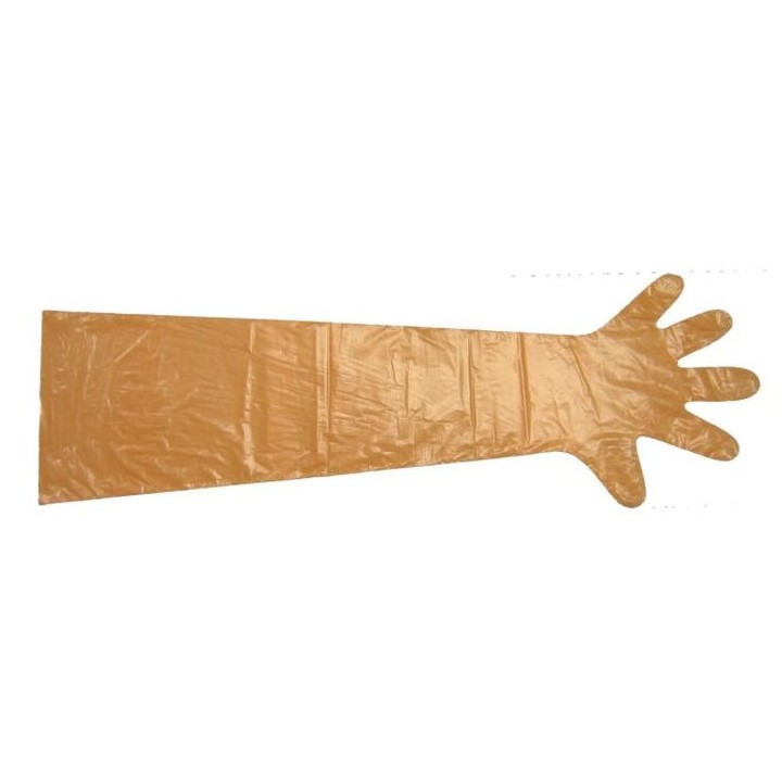 Gant à usage unique orange - 100 pièces VETbasis Kerbl