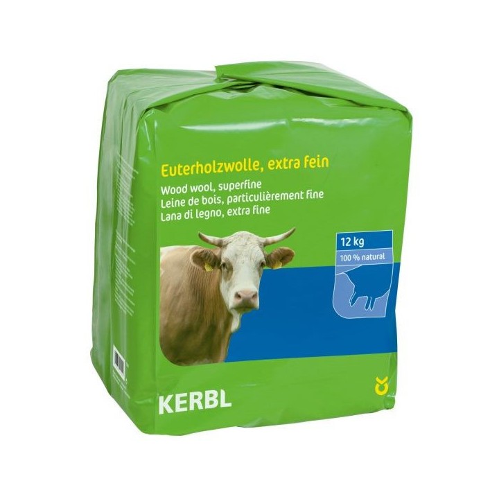 Laine de bois pour pis 100% naturel 12 kg Kerbl
