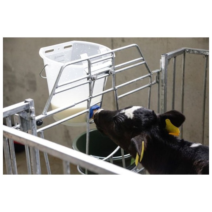 Seau à veau avec tétine et clapet FixClip New Generation 8 L Kerbl